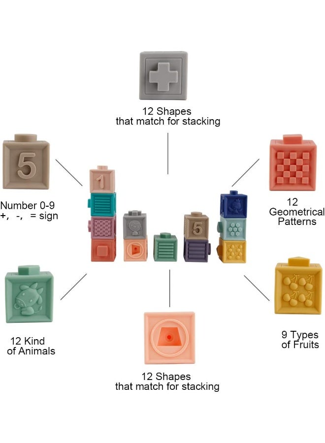Mini Tudou Soft Baby Blocks - Educational Teething Toys - Image 5